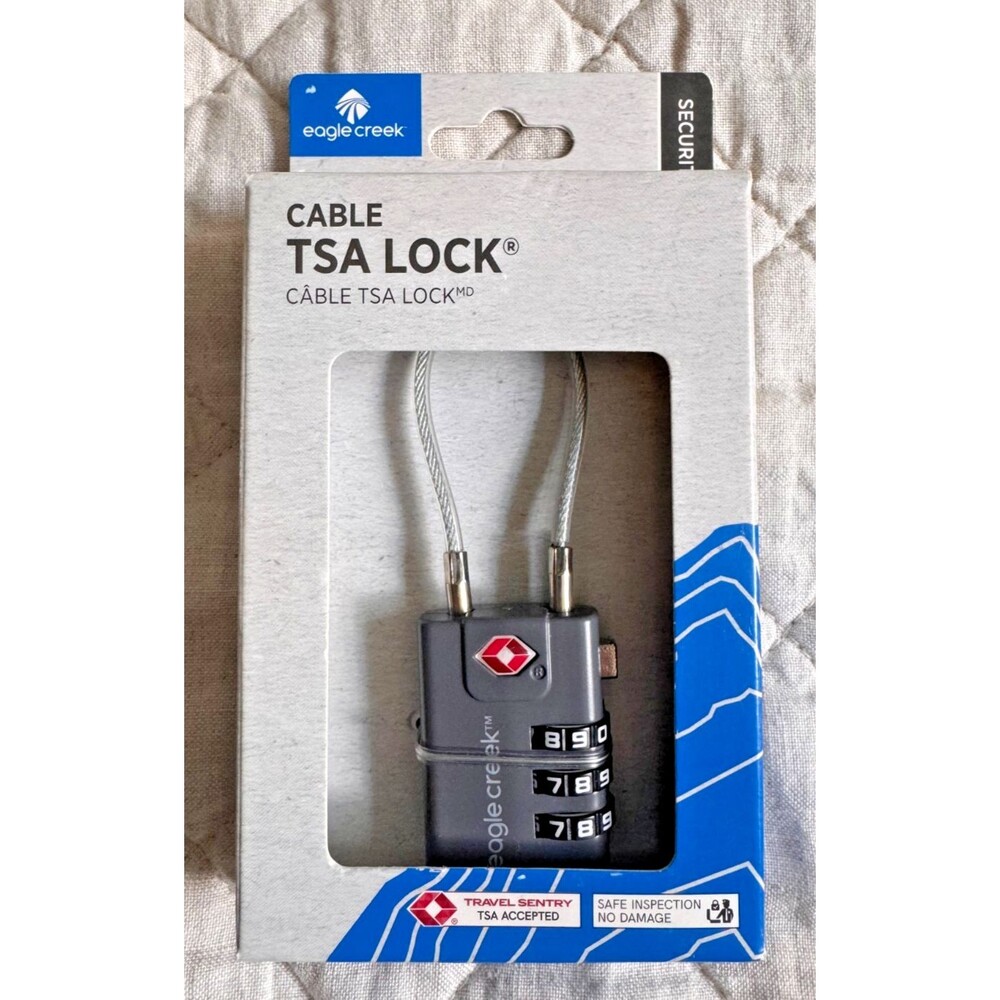 Eagle Creek Flexible Cable 3-Dial TSA Lock, Set of 2, New! Retail $13.95